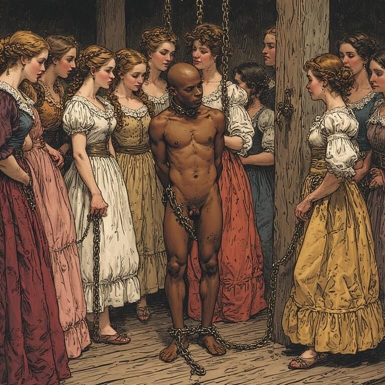Weiße Plantagenliebhaber bei der Sklavenauktion