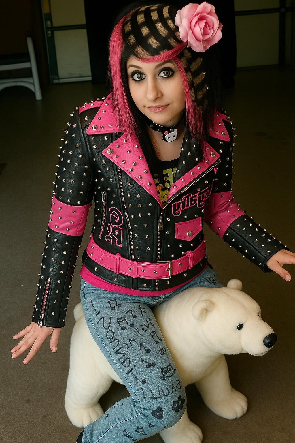 Ai Pink Leder Jacke Besonders