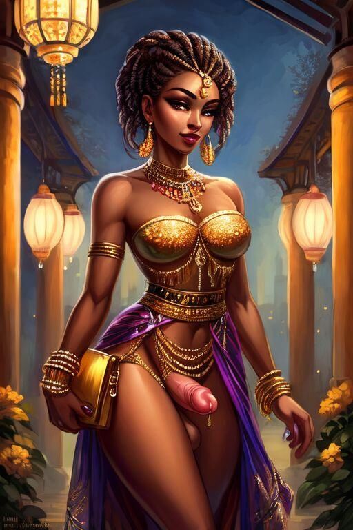 Afroamerikanische Odaliska trans