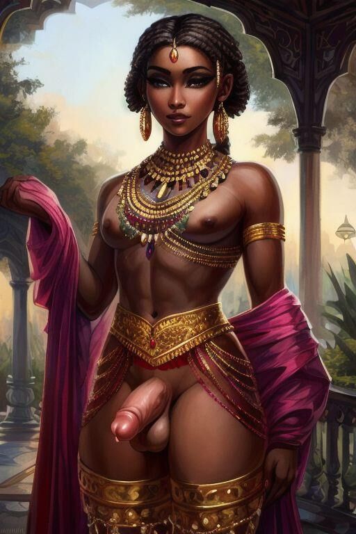 Afroamerikanische Odaliska trans