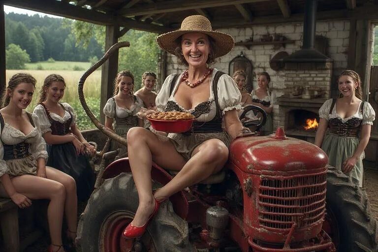 Ländliche Perversionen Innen im Freien reift reift