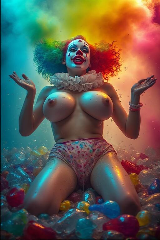 Ai sexy Clowns nackte Zirkusküken