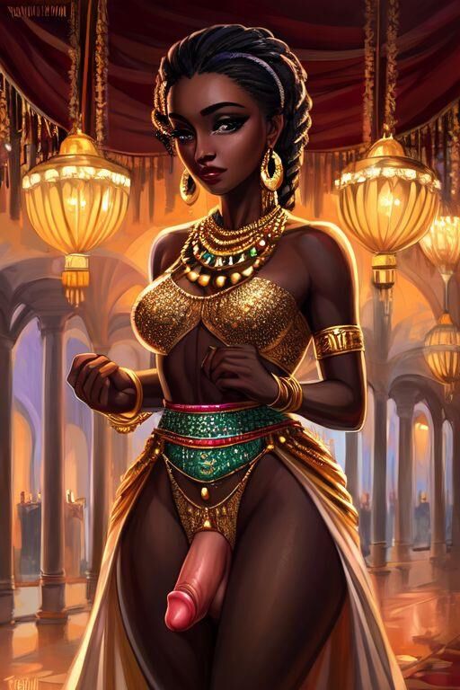 Afroamerikanische Odaliska trans