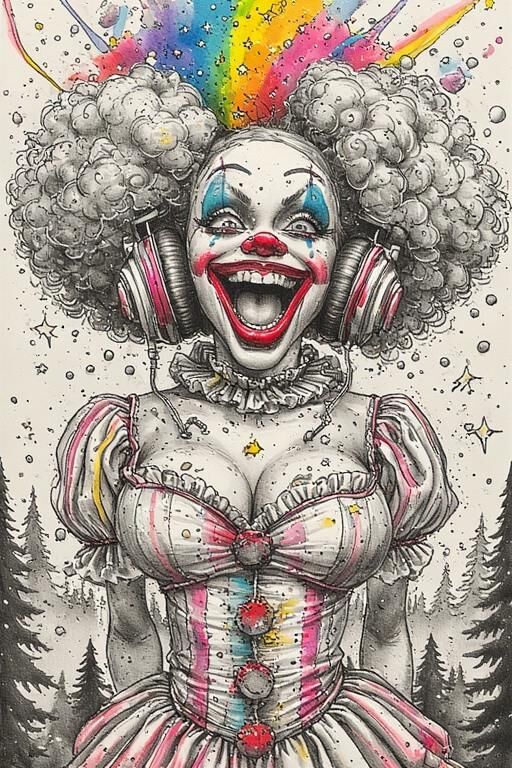 Ai sexy Clowns nackte Zirkusküken
