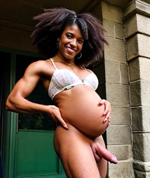 Afrikanische schwangere Trans