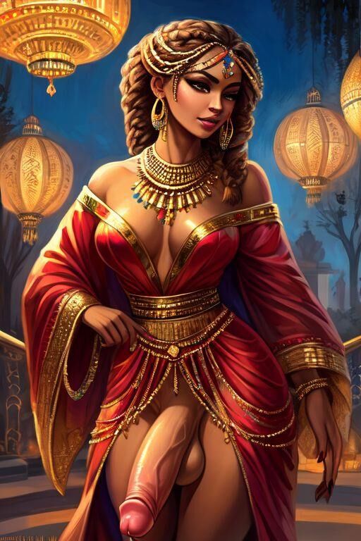 Afroamerikanische Odaliska trans