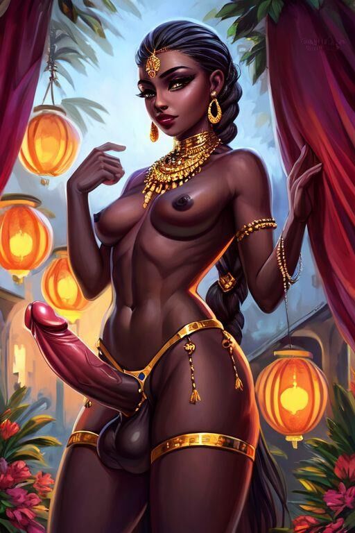 Afroamerikanische Odaliska trans