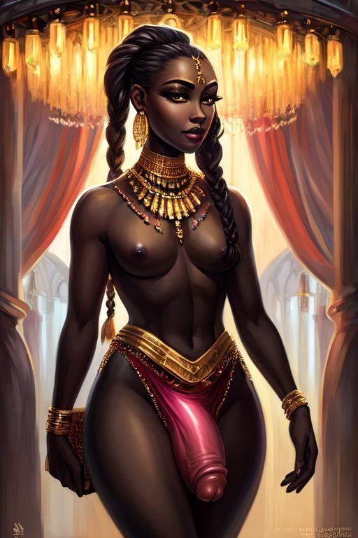 Afroamerikanische Odaliska trans