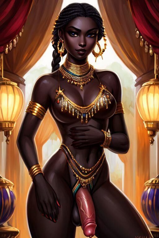Afroamerikanische Odaliska trans