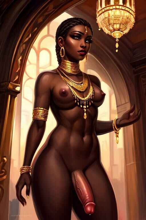 Afroamerikanische Odaliska trans