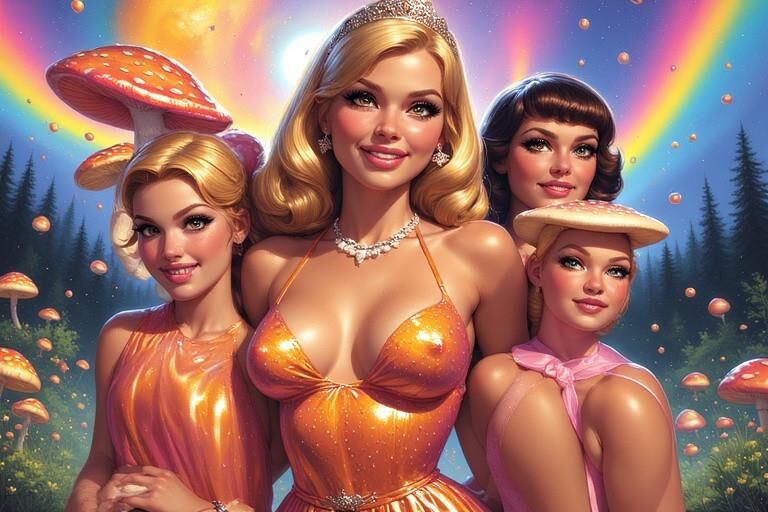 Ai Magic Forest sexy Babes
