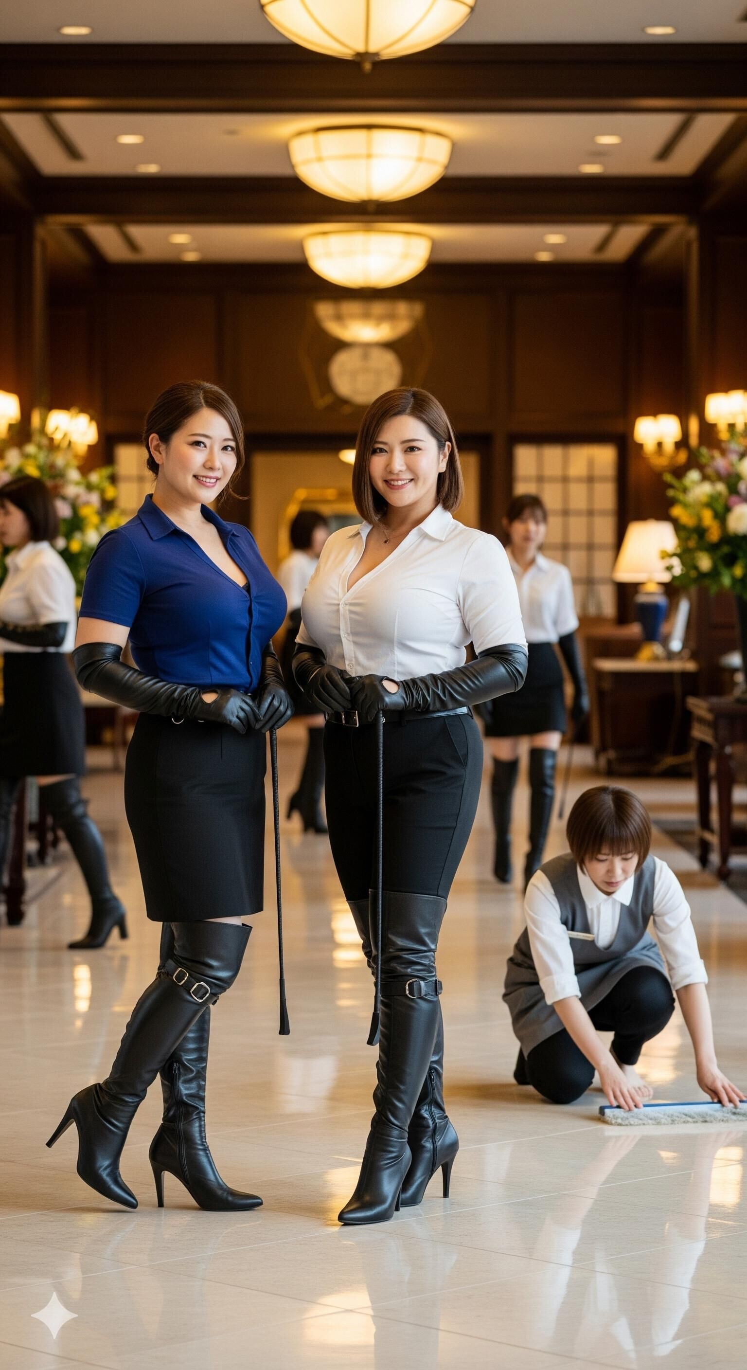 Japanische Frauen (Eigentümer eines Luxushotels)