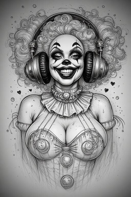 Ai sexy Clowns nackte Zirkusküken