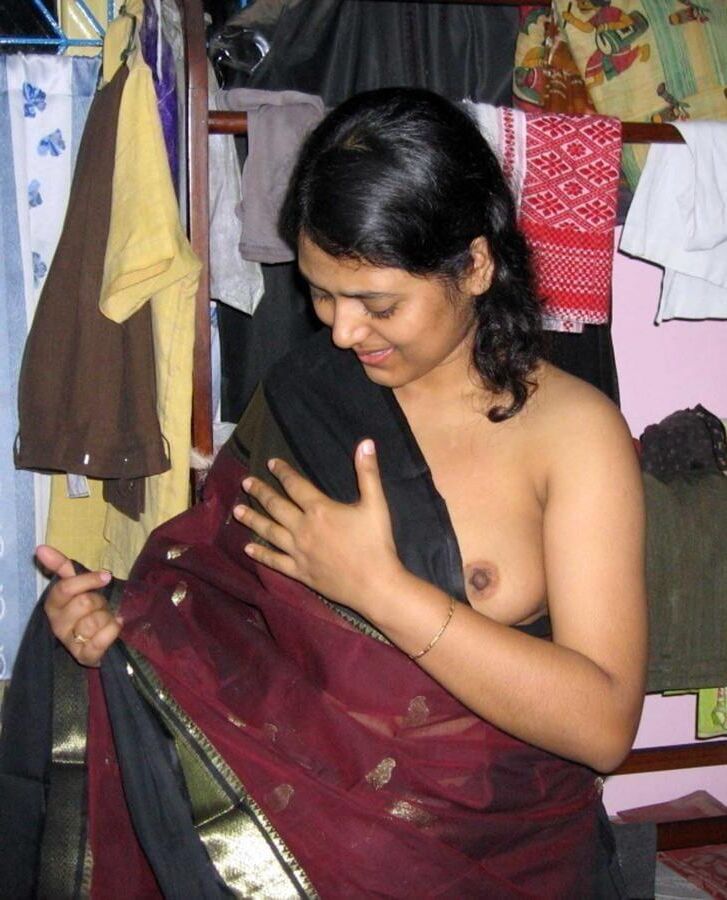 Sari vestida desi esposa